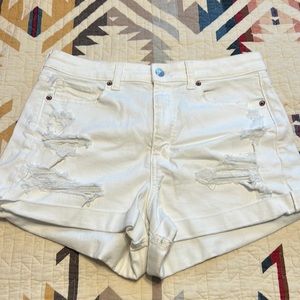 White Denim Shorts
